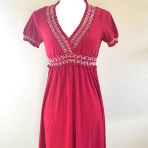 Talbots Red or Black Empire Waist Dress PS